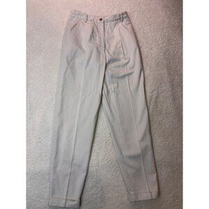 Vintage Cream Pleated High-Waist Trousers 6pwomen